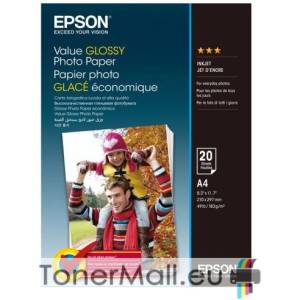 Epson Фотохартия EPSON C13S400035 Value Glossy Photo Paper, A4, 183g/m2, 20 Sheets