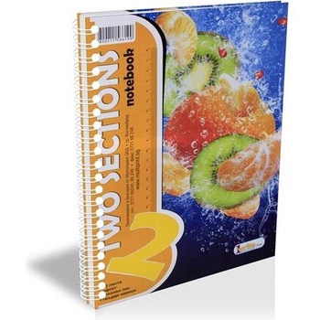 Тетрадка, a5, широки редове, 2 теми, офсетова хартия, метална спирала, твърда корица, 80 листа (541-оп.10)