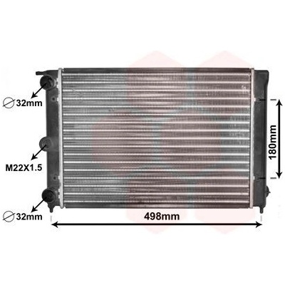 Chladič, chlazení motoru VAN WEZEL 58002039