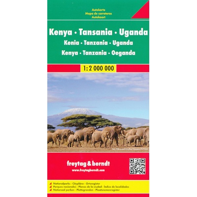 Freytag & Berndt Autokarte Kenya Tansania Uganda. Kenia Tanzania Uganda