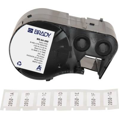 Brady M5-84-499 / 170929, 22.86 mm, Nylon, черно копиране / бял фон (170929)