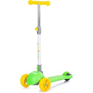 Chipolino Сгъваема детска тротинетка Chipolino - Фънки, жълта/зелена (DSFUN0232YG) Тротинетка, скутер