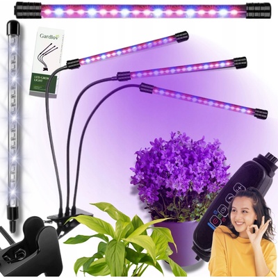 LED Lampička na pestovanie rastlín 20 LED 3 panely 20W