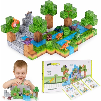 MULTISTORE Magnetická stavebnica 142 ks dinosaury