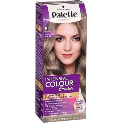 Palette Intensive Color Creme farba na vlasy 8-1 Light Blonde Cendre 50 ml