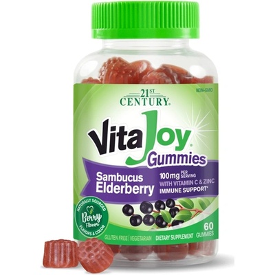 21st Century VitaJoy Sambucus Elderberry, 60 желирани таблетки, 21st Century (9221)