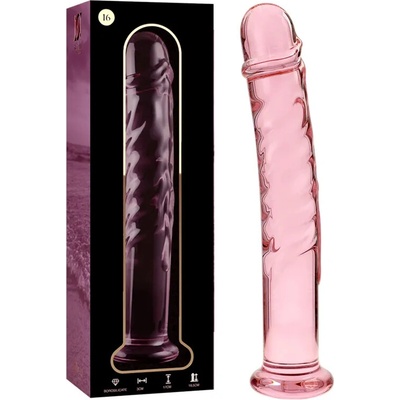 Ibiza Nebula Model 16 Dildo Borosilicate Glass 18.5 x 3 cm Pink