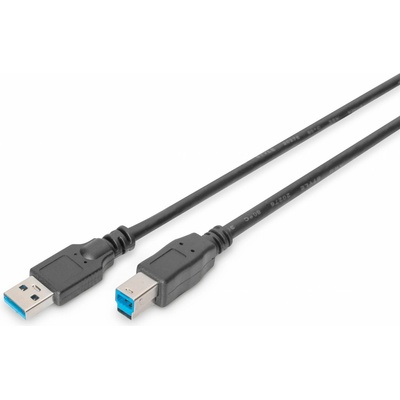 Digitus AK-300115-018-S USB 3.0 propojovací, type A - B M/M, 1.8m, černý