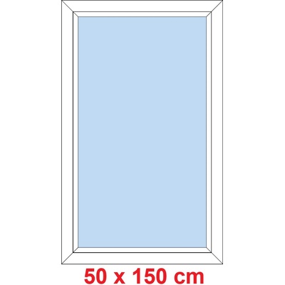 Soft Plastové okno 50x150 cm, FIX neotevíravé, Antracit struktura/bílá