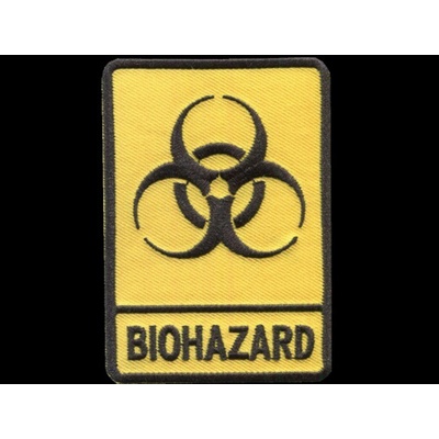 Nášivka BIOHAZARD vyšívaná zažehlovací