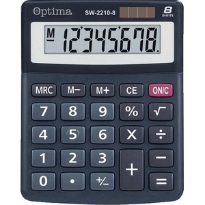 Optima Настолен калкулaтор Optima, SW-2210-8A, 8 разряда (25714-А) Калкулатори