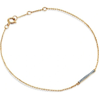 SAVICKI Náramok s príveskom žlté zlato s diamantmi 0.03 ct 18 cm - SAVB05867 Y C