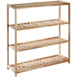 Premier Housewares Стойка за обувки от масивен орех в естествен цвят - Premier Housewares (2402560)