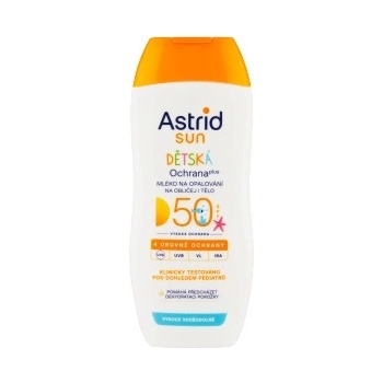 Astrid Sun Kids detské mlieko na opaľovanie Waterproof D-panthenol UVA+UVB SPF50 200 ml