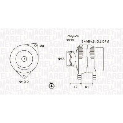 Alternátor MAGNETI MARELLI 063732126010