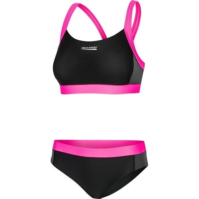 Aqua Speed plavky Naomi Black/Grey/Pink Pattern