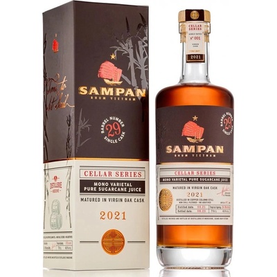 Sampan virgin oak cask 46% 0,7 l (holá láhev)