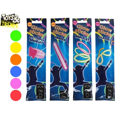 Toys&Trends tyčinky svietiace v tme - mix farieb (zelená, žltá, červená, oranžová, modrá, ružová)