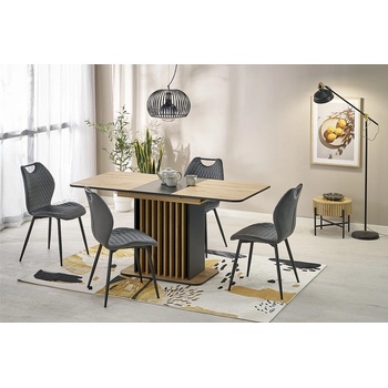 Halmar Разтегателна трапезна маса wilson дъб артизан / черно