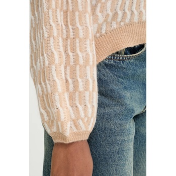 Benetton Пуловер с вълна United Colors of Benetton в бежово от лека материя 1012E403C (1012E403C)