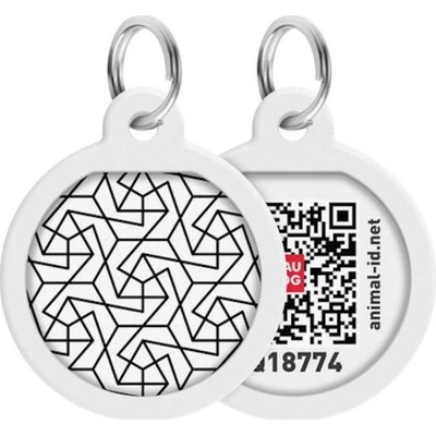 Waudog Identifikačná známka QR Geometry 1 kus M