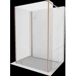 Mexen Kioto стена за душ Walk-in 135 x 120 x 40 cm, прозрачен, четкана мед - 800-135-120-221-65-00-040 (800-135-120-221-65-00-040)