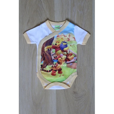 БЕЙБ ФЕШЪН ЕООД Бебешко боди с къс ръкав Мечо Пух, 56