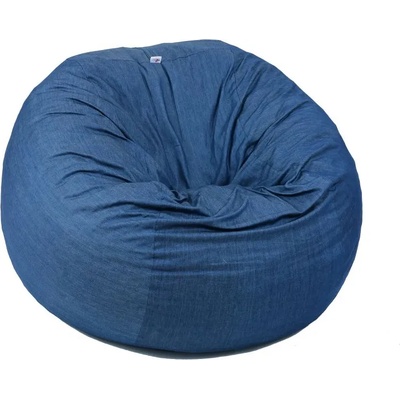 Pufrelax Пуф, Барбарон 800л. , King Size XL - Denim, Перящ се калъф, Трансформира се в легло, Пълнеж с микс от мемори пяна и дунапрен, Гама Premium