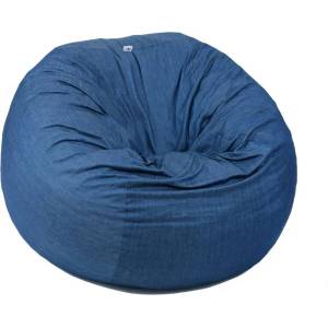 Pufrelax Пуф, Барбарон 800л. , King Size XL - Denim, Перящ се калъф, Трансформира се в легло, Пълнеж с микс от мемори пяна и дунапрен, Гама Premium