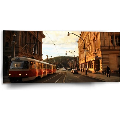 Sablio Obraz Električka v historickom meste - 110x50 cm
