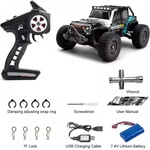 SCY Кола с дистанционно управление, SCY 16103 PRO, 4x4, Безчетков мотор, Скорост 70 км/ч, LED светлини, 2.4GHz, Офроуд, 1: 16, Батерия 7.4V 1500mAh, Време на работа 18 мин, Цвят син (13-6152353073)