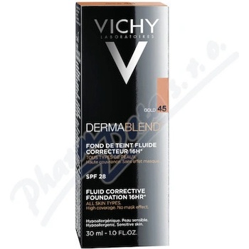 Vichy Dermablend Fluid Corrective Foundation SPF28 tekutý korekční make-up 45 Gold 30 ml