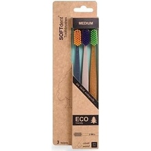 Soft Dent Eco zubní kartáček medium 3 ks