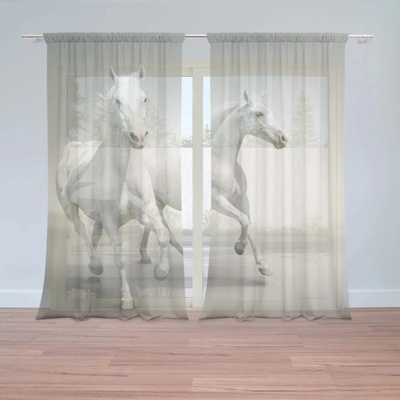 Sablio Záclony Dva biele kone: 2ks 150x250cm