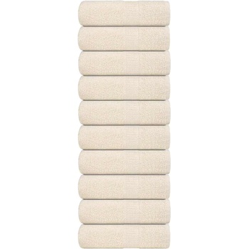 vidaXL Кърпи за пране FROGN 10 бр. кремави 30x30 см 360 г/м2 (136994)