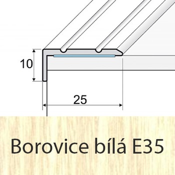 Profil Team Schodová hrana třešeň P23 25x20 mm 2,7 m