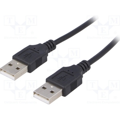 Akyga AK-USB-11 USB 2.0, USB A vidlice, z obou stran, niklovaný, 1,8m