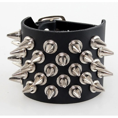 Black & metal гривна spikes 5 - bwz-184