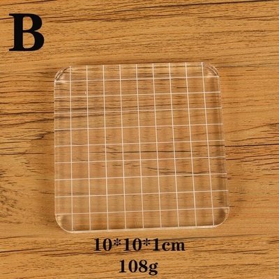 Akrylový blok s mřížkou 10x10 cm – Zboží Dáma