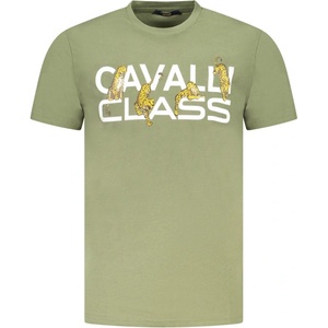 Cavalli class Тениска с къс ръкав за мъже cavalli class, Размер m, Цвят Зелен (txt60mjd060_ve04050)