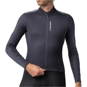 Castelli Мъжка фланелка с дълъг ръкав за колоездене Castelli Puro 4.1 Jersey Cycling jersey - Dark Gray (056-4298-0113)