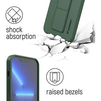 Wozinsky Калъф за телефон Wozinsky Kickstand Flexible Silicone със стойка за iPhone 12 Pro Max, розов (9111201940543)