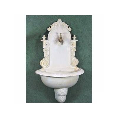 litinová výlevka umyvadlo retro bílé s kohoutkem, retro litinové venkovní umyvadlo materiál hliník,