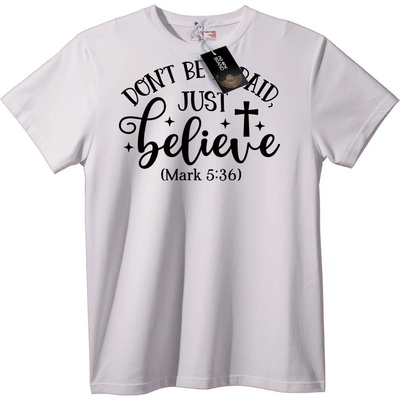 NOONEBRAND Тениска Не се страхувай, вярвай - 3XL, White