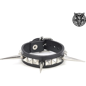 Leather & steel fashion гривна Vampire teeth - LSF1 148