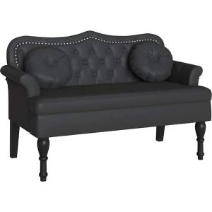  Пейка Честърфилд Черно 120.5 x 65 x 75 см
