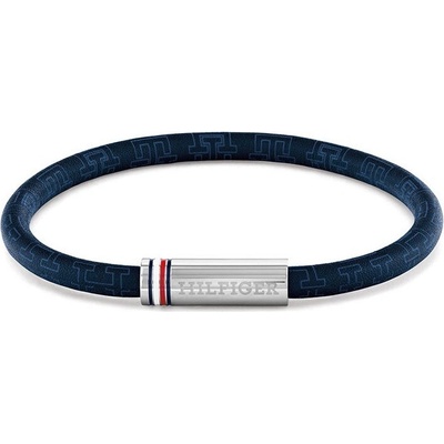 Tommy Hilfiger Modrý pánsky náramok z umelej kože Printed Cord 2790702