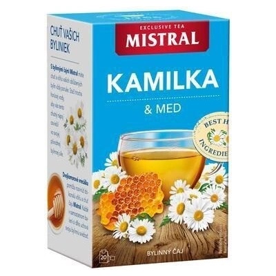 Mistral bylinný čaj kamilka a med 20 vrecúšok 30 g