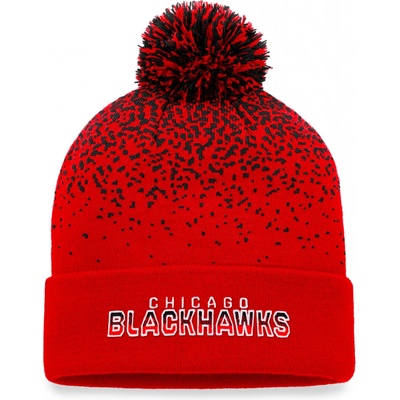 Fanatics Iconic Gradiant Iconic Gradiant beanie Cuff with Pom Chicago Blackhawks