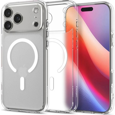 Spigen Хибриден кейс с висока степен на защита с MagSafe за iPhone 17 Pro - Spigen Ultra Hybrid MagSafe Case (прозрачен-бял) (ACS10350)